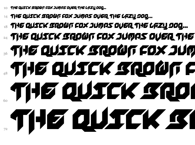 Foreplayer font waterfall