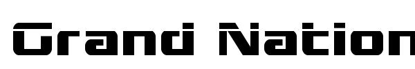Grand National font preview