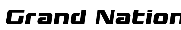 Grand National font preview
