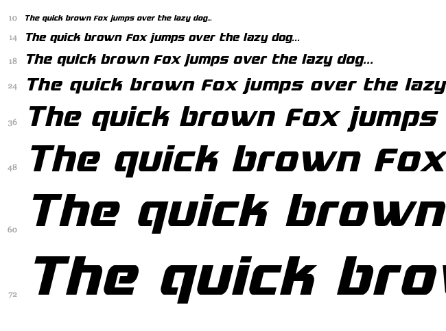Grand National font waterfall