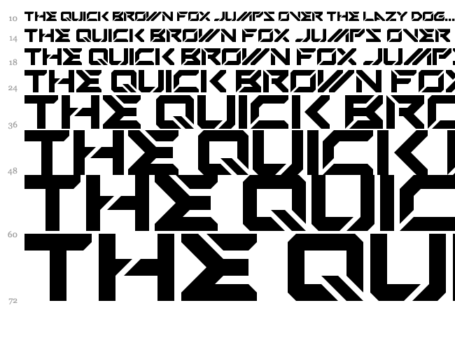 Mechsuit font waterfall