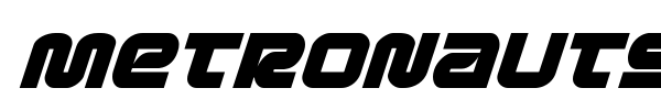 Metronauts font preview