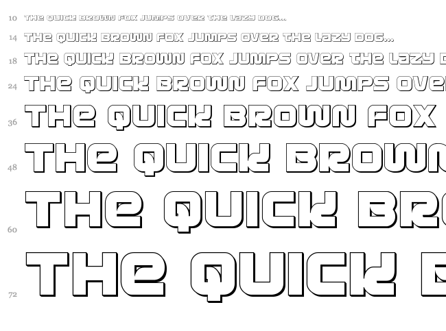 Metronauts font waterfall