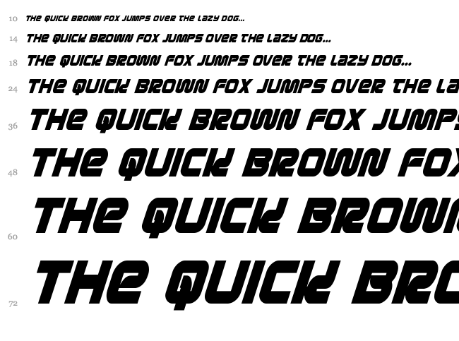 Metronauts font waterfall