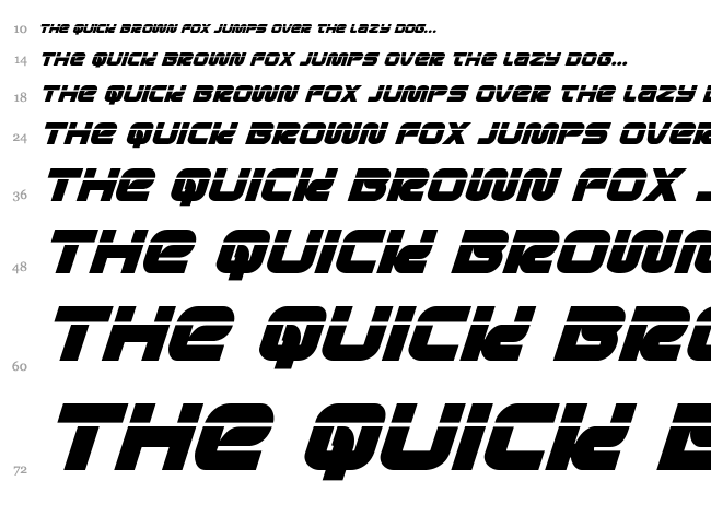 Metronauts font waterfall