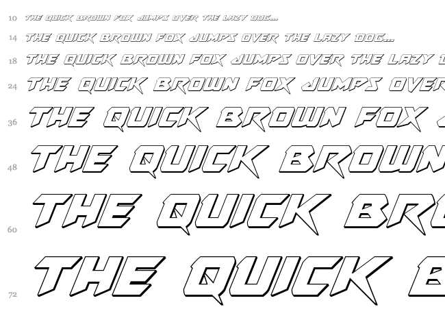 Skirmisher font waterfall