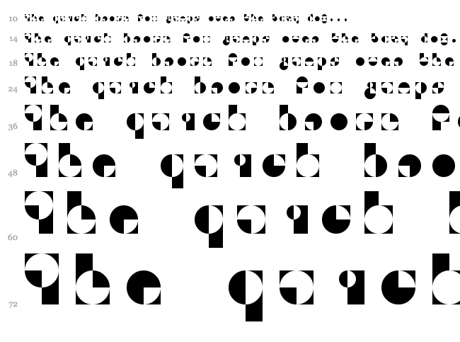 50 Fifty font waterfall