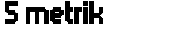 5 metrik font preview