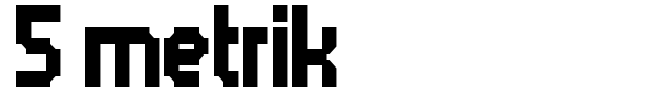 5 metrik font preview