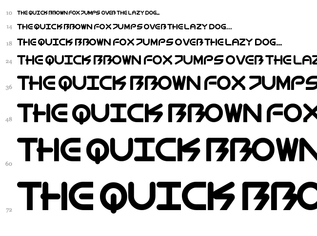 BioMetric font waterfall