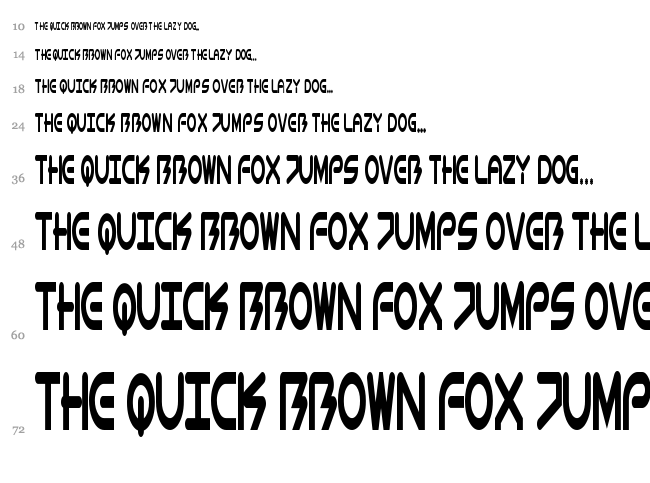 BioMetric font waterfall