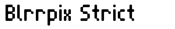 Blrrpix Strict fuente