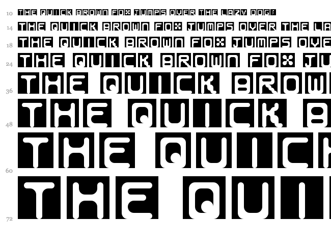 Bubble Border font waterfall