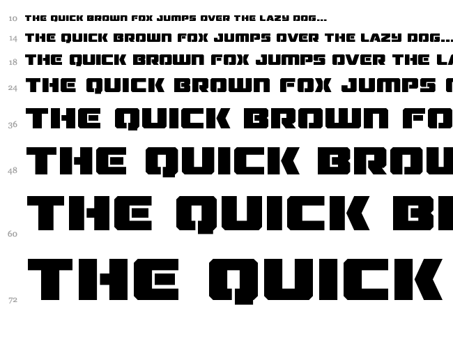 Drone Tracker font waterfall