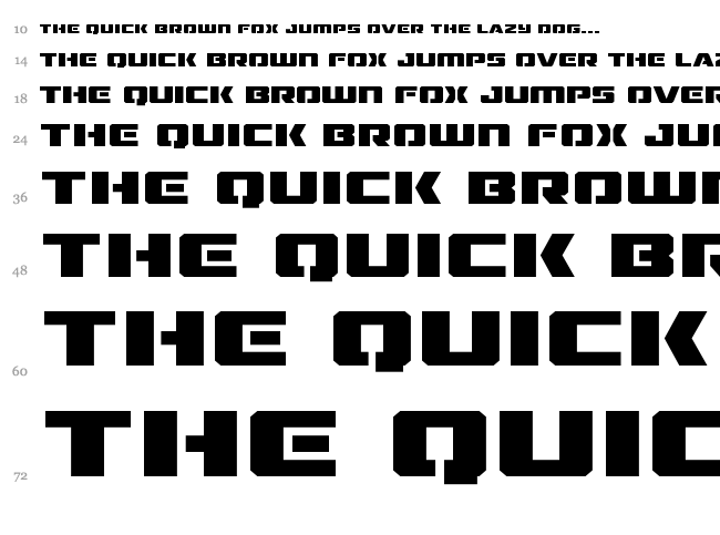 Drone Tracker font waterfall