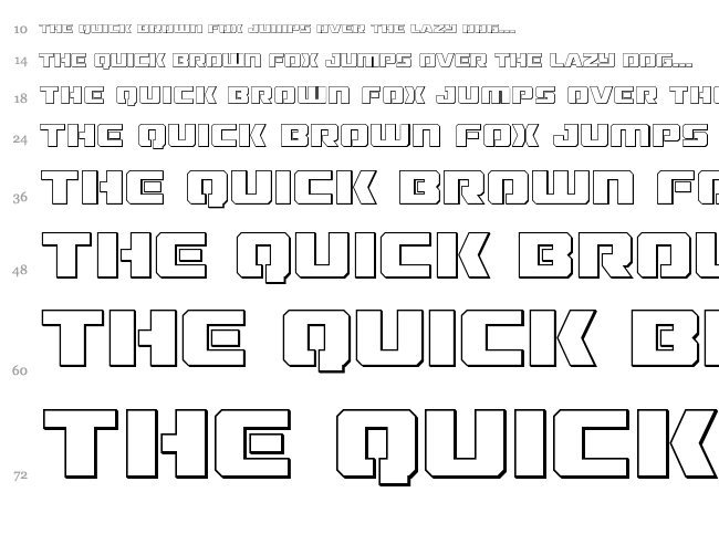 Drone Tracker font waterfall