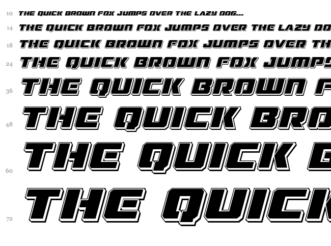 Drone Tracker font waterfall