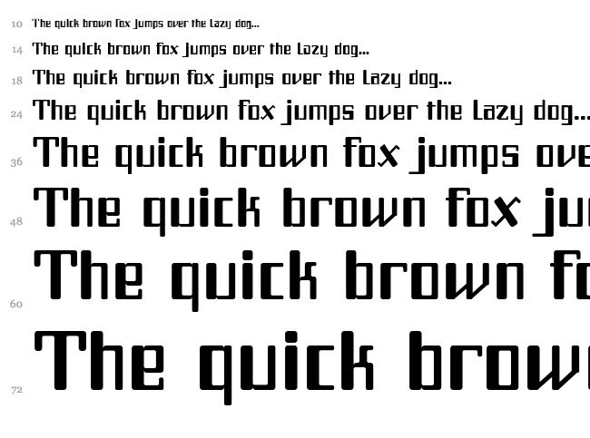 F2 Tecnocr?tica font waterfall