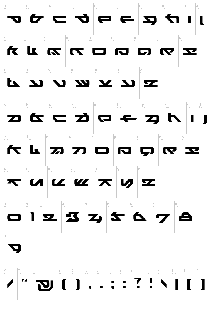 Heiko font map