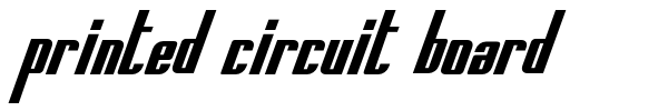 Printed Circuit Board font preview