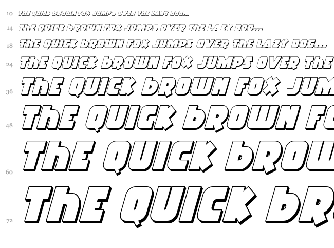 Racket Squad font waterfall