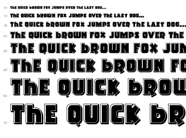 Racket Squad font waterfall