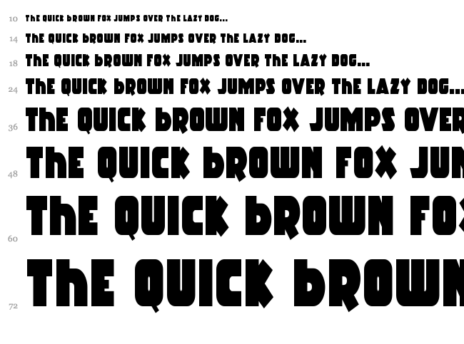 Racket Squad font waterfall