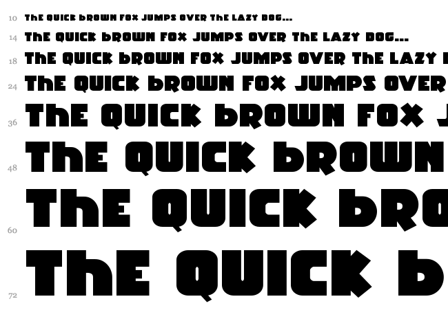 Racket Squad font waterfall