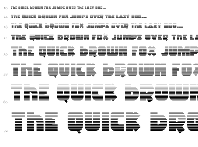 Racket Squad font waterfall