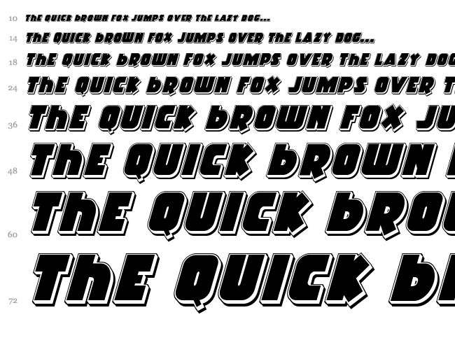 Racket Squad font waterfall