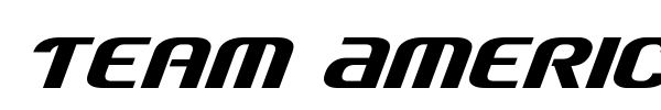 Team America font preview