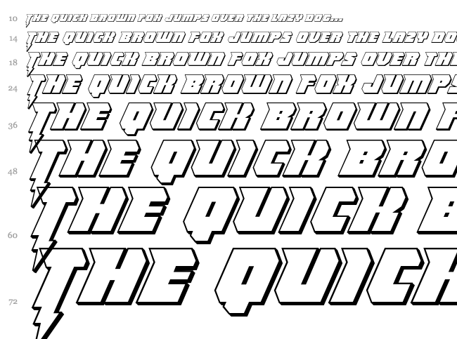 Thunder Titan font waterfall