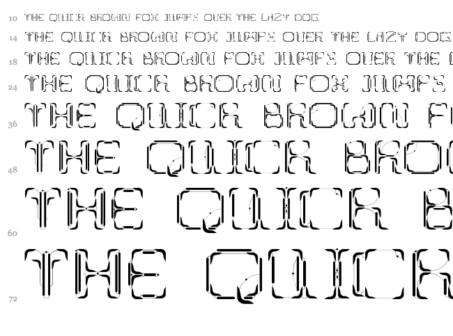 UpUp DownDown font waterfall