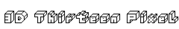 3D Thirteen Pixel Fonts font preview