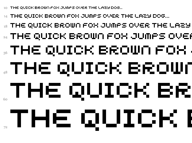 5squared Pixel font waterfall