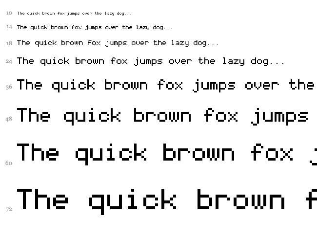 Coder's Crux font waterfall