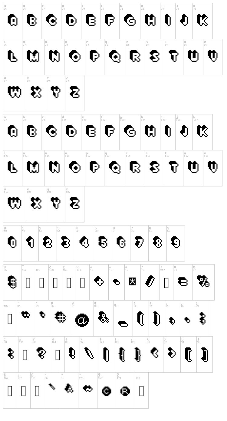 Extrude font map