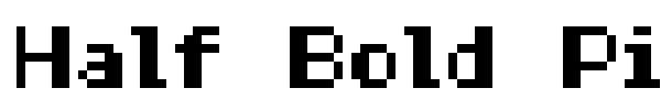 Half Bold Pixel-7 fuente