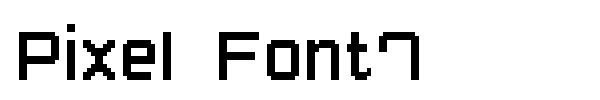 Pixel Font7 fuente