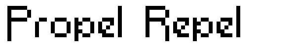 Propel Repel font preview