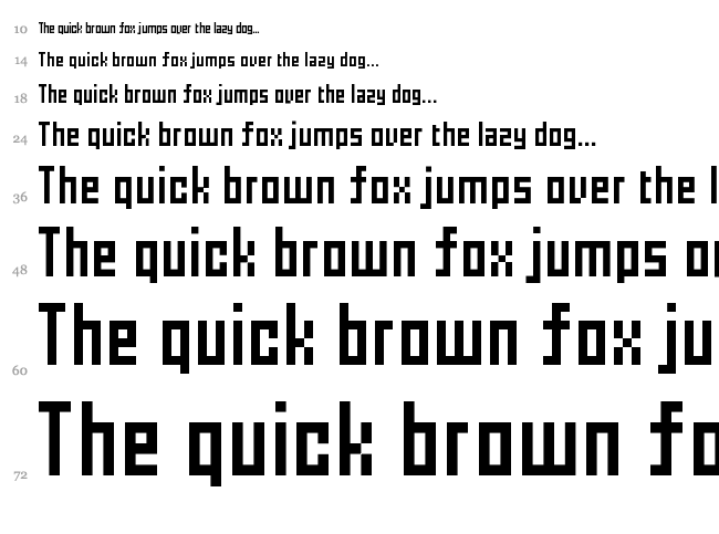 Pxl font waterfall