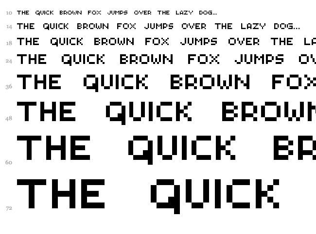 PXLPLZ font waterfall