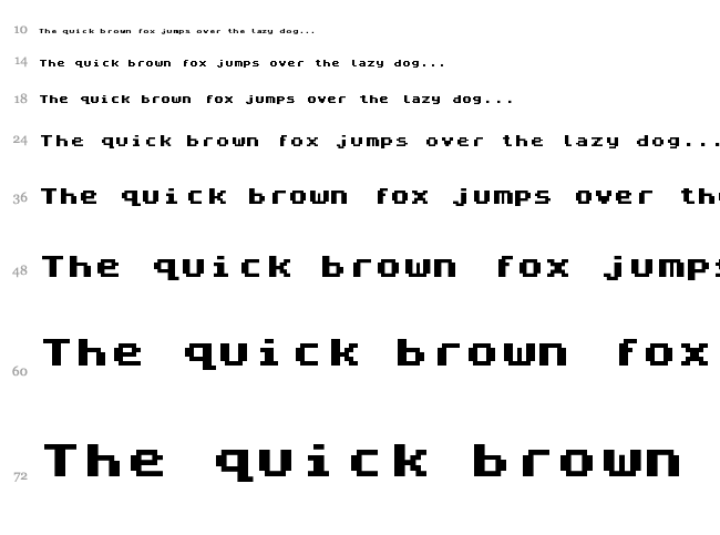 ZX Spectrum-7 font waterfall