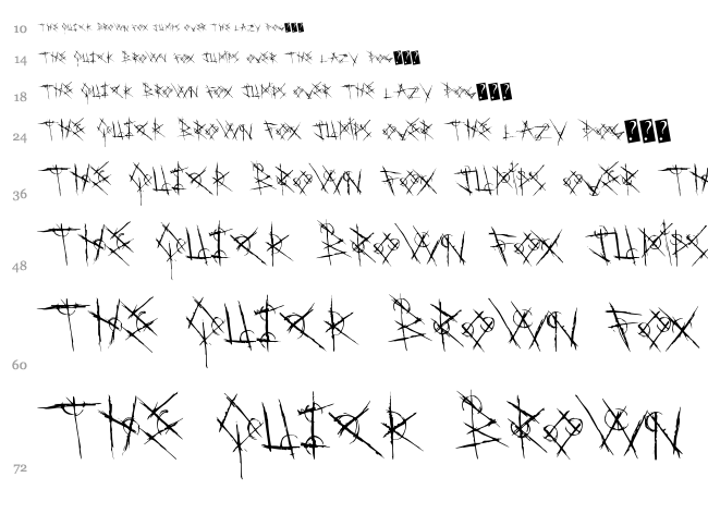 Metal Chakra font waterfall
