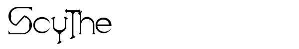 Scythe font preview