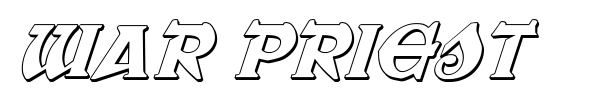 War Priest font preview