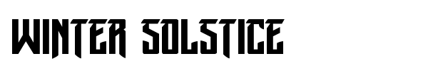 Winter Solstice font preview