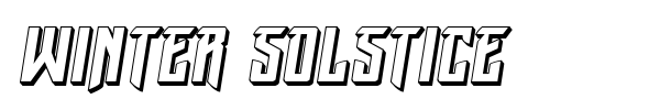 Winter Solstice font preview