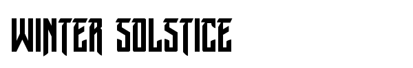 Winter Solstice font preview