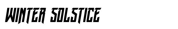 Winter Solstice font preview